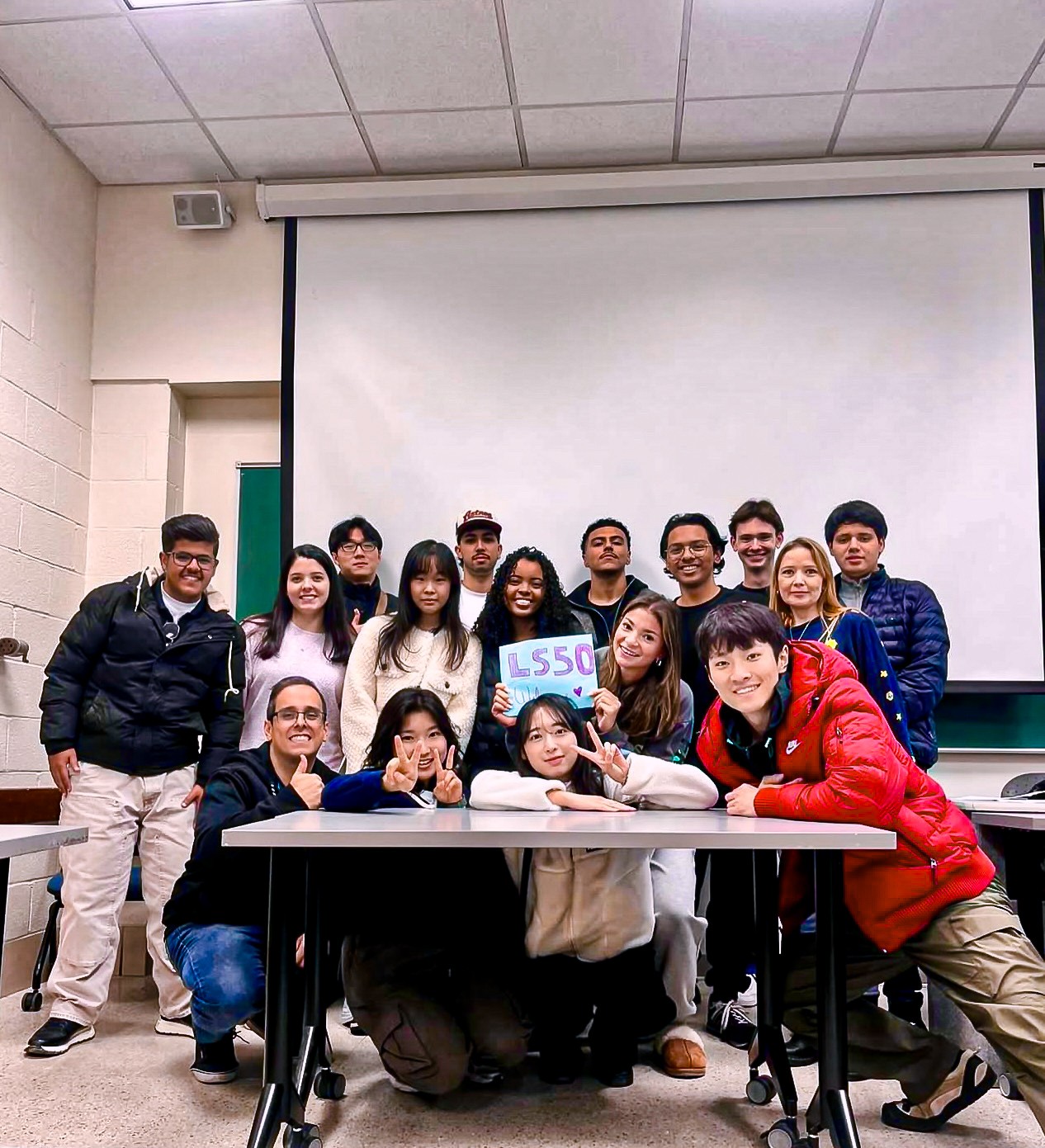 Students in a classroom