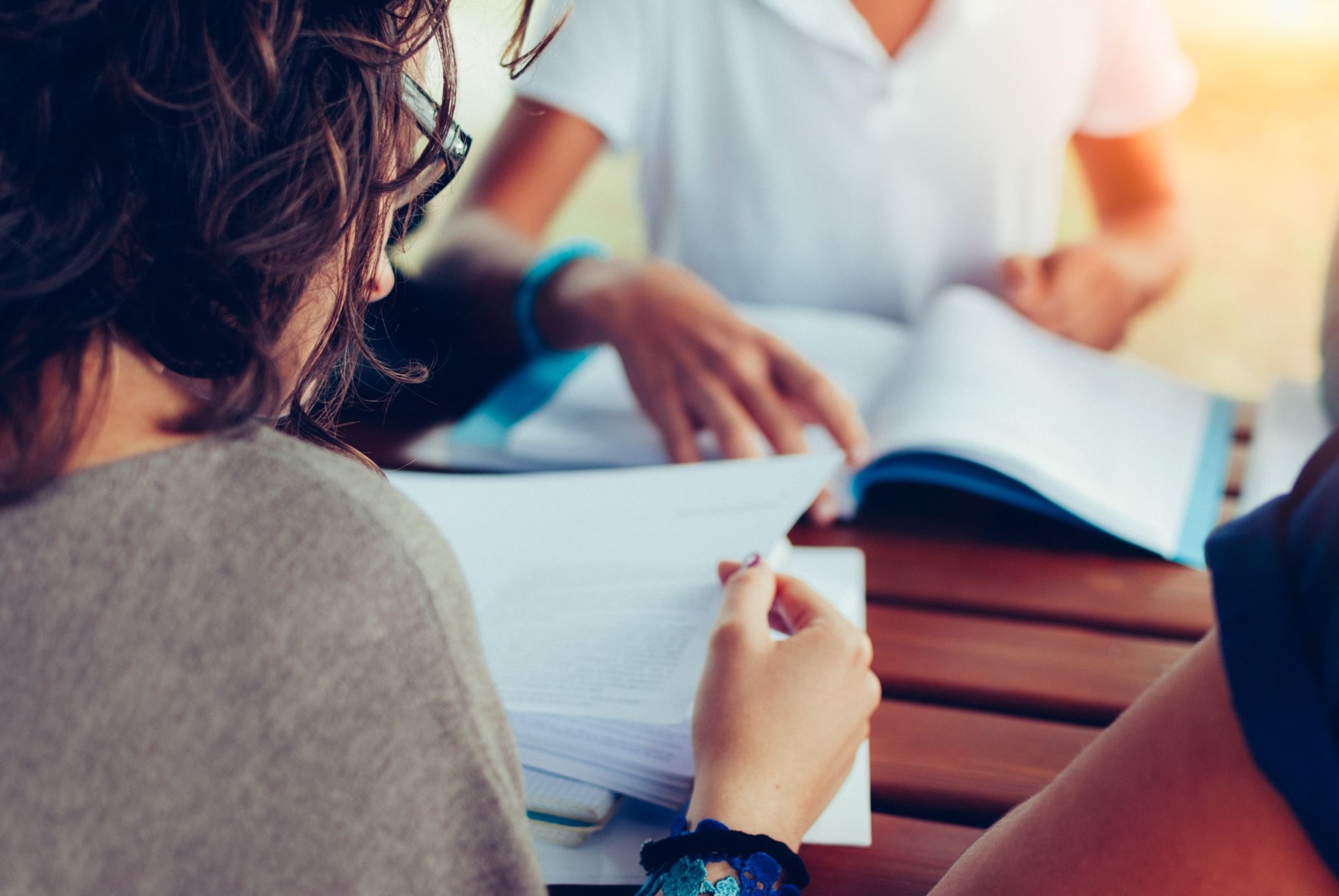 people studying