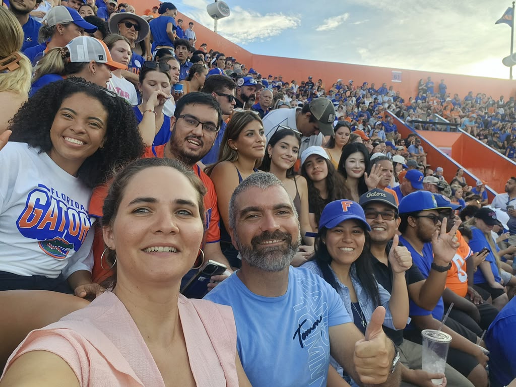 ELI students at a UF football game