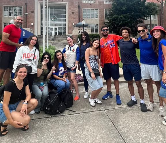 ELI students posing at the parade